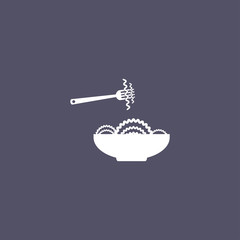 spaghetti icon. food sign