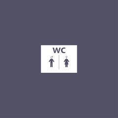 toilet icon. wc sign