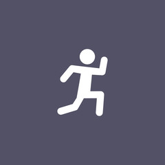 simple run icon design