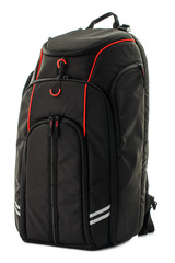 Black backpack, isolated over white