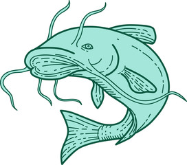 Catfish Mud Cat Jumping Mono Line