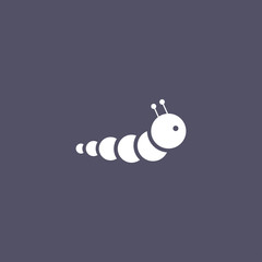 simple caterpillar icon design