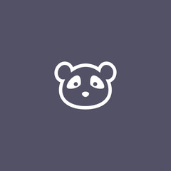 panda icon. animal sign