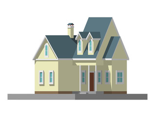 image of a private house. vector illustration