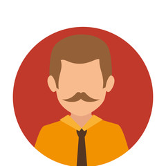 businessman character avatar icon vector illustration design