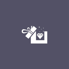 Fototapeta na wymiar simple gift icon for birthday