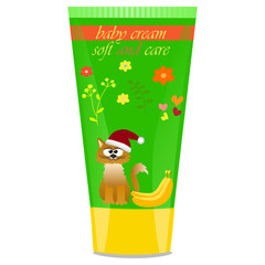 Baby cream tube with kids design