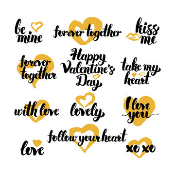 Valentine Day Hand Drawn Quotes