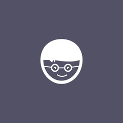 simple boy face icon