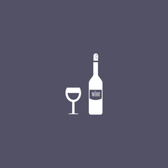 a bottle of wine and a glass icon