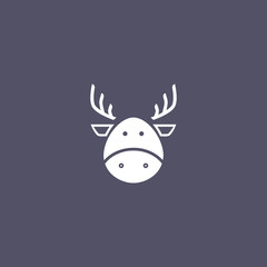Christmas reindeer icon