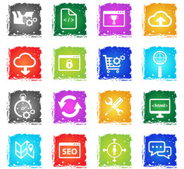 SEO and development simply icons