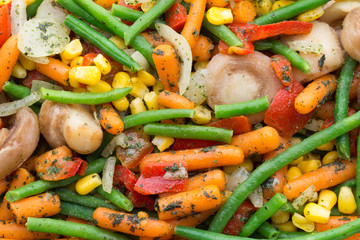 Fresh frozen vegetables eco food, natur.