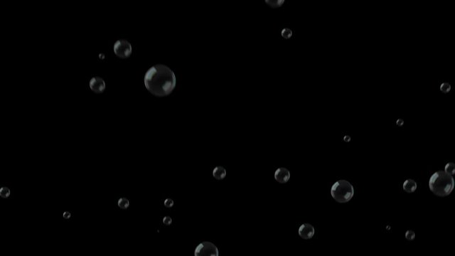 Animation of soap bubbles on a black background
