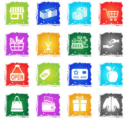 shopping icon set