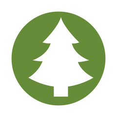 happy merry christmas tree card vector illustration design