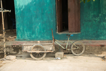 Fototapeta na wymiar Bicycle, Cartagena, Colombia