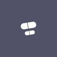 pill icon. medical sign