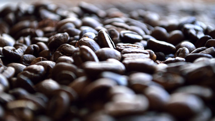 Coffee beans closeup