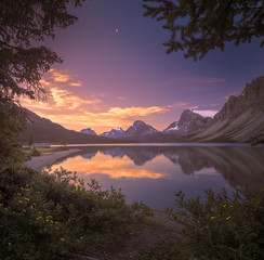 Bow Lake at dawn