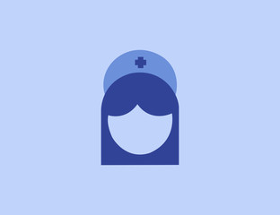 Vector modern nurse woman symbol icon