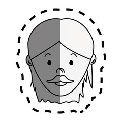 man character sixty style vector illustration design