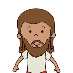 jamaican man character icon vector illustration design