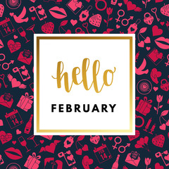 Valentine day greeting card.