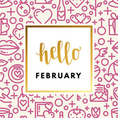 Valentine day greeting card.
