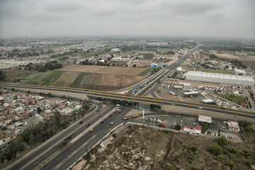 La carretera desde una vista aérea