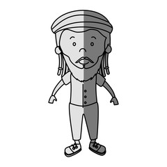 Fototapeta premium jamaican man character icon vector illustration design
