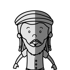 jamaican man character icon vector illustration design