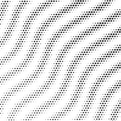 Raster Halftone pattern effect. Point. Circles. Pixels. Stretching, Wave, background