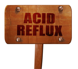 acid reflux, 3D rendering, text on wooden sign