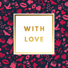 Valentine day greeting card.