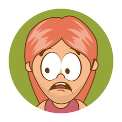 Obraz premium cute woman character icon vector illustration design