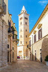 Fototapeta na wymiar A view of a cathedral in Trani, Puglia region, Italy