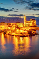 Trani cathedral in the evening, Apulia region, Italy