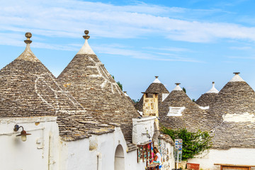 View of Trulli houses in Alberobello, Italy