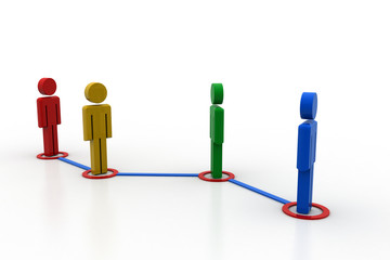 Obraz premium 3d people in a network