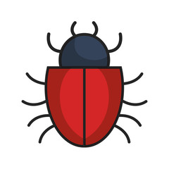 bug alert isolated icon vector illustration design