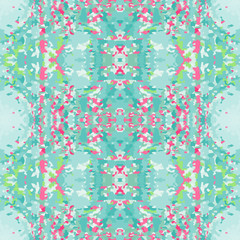 Seamless nature pattern. Stone, snake skin, band view mosaic motley texture. Ornamental collage. Blue, magenta, white colored background. Vector