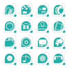Stylized Internet, Computer and mobile phone icons - Vector icon set