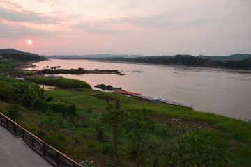 Sunset at Chiang Kan district, Loei province,Thailand - Photo taken on February 26th, 2016