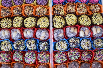 Fototapeta na wymiar Colorful Turkish cookies