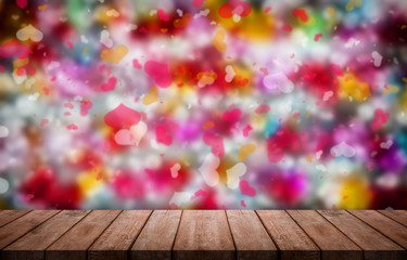 Valentines day background with  colorful Hearts shape