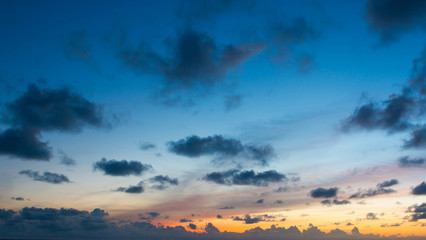 Sunset sky background with a pattern of beautiful sky. Can be us