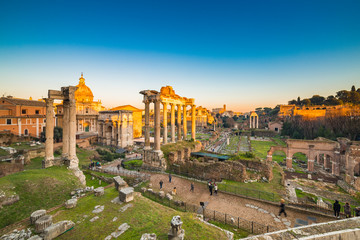 Naklejka na ściany i meble ancient ruins of the Roman Forum