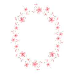 Obraz na płótnie Canvas Floral cute frame