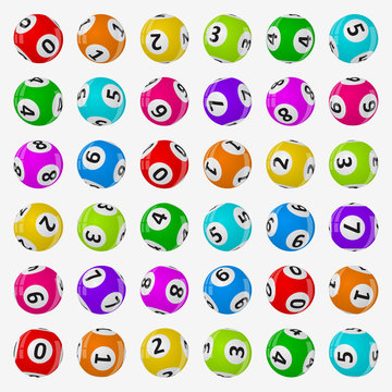 vector illustration of lottery balls.